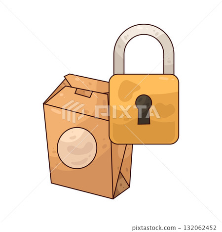illustration of Secure Food Delivery 132062452