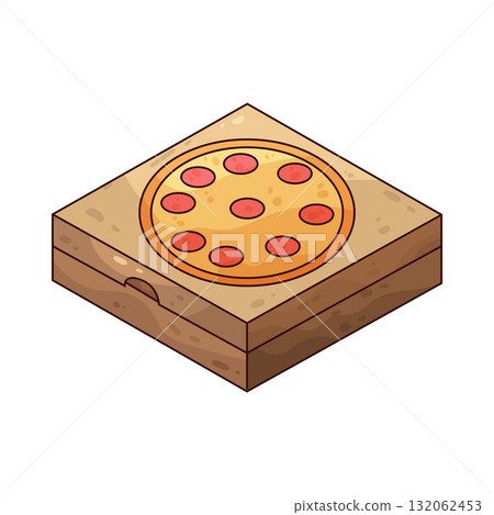 illustration of Pizza Box 132062453