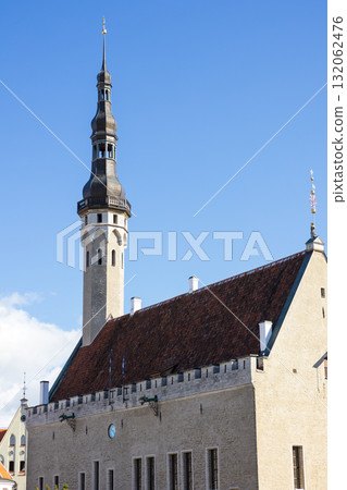 View of the historic center of Tallinn, the capital of Estonia, one of the Baltic states 132062476