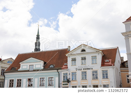 波羅的海國家之一愛沙尼亞首都塔林歷史中心的景色 132062572