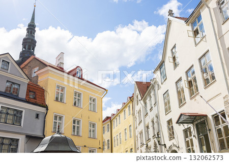 波羅的海國家之一愛沙尼亞首都塔林歷史中心的景色 132062573