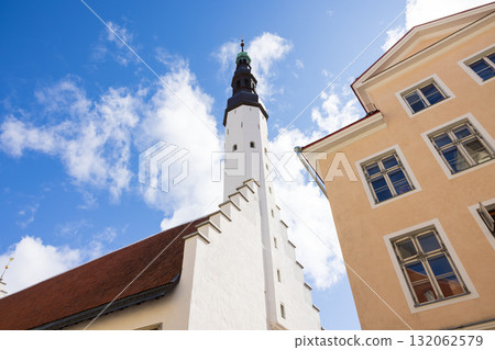 View of the historic center of Tallinn, the capital of Estonia, one of the Baltic states 132062579