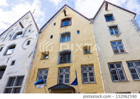 View of the historic center of Tallinn, the capital of Estonia, one of the Baltic states 132062590