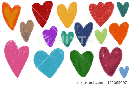 Set of Hearts . Whimsical collection. love Shapes for your design. Textured Valentine's Day signs. Hand Drawn illustration. Set of Hearts . Whimsical collection. love Shapes for your design. Textured Valentine's Day signs. Hand Drawn illustration. 132063007