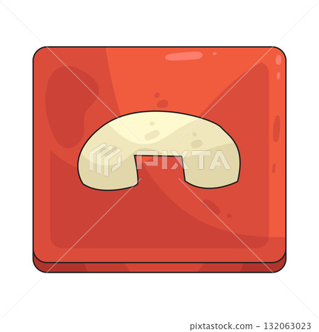 illustration of End Call Button illustration of End Call Button 132063023