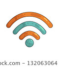 illustration of WiFi Signal 132063064