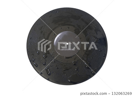 用水清洗髒兮兮的舊唱片 用水清洗髒兮兮的舊唱片 132063269