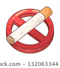 illustration of No Smoking Symbol 132063344