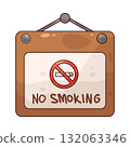 illustration of No Smoking Sign  132063346