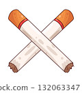 illustration of Cigarette Crossed 132063347