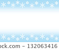 Blue and light blue snowflake background, frame material 132063416