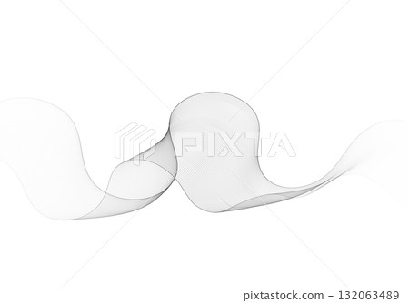 Black and white abstract wavy flow of net lines on a white background. Eps 10 Black and white abstract wavy flow of net lines on a white background. Eps 10 132063489
