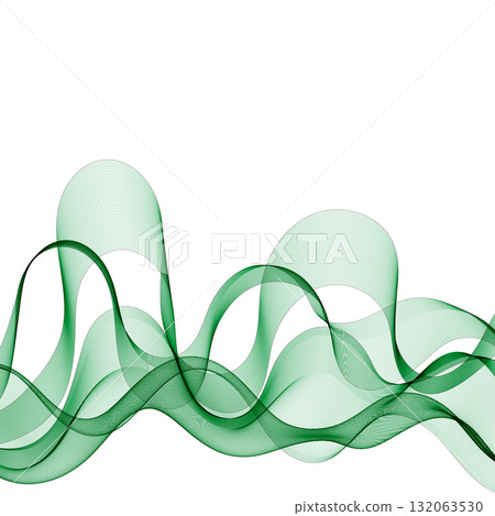 Complex green wavy abstraction on white for background. Eps 10 Complex green wavy abstraction on white for background. Eps 10 132063530
