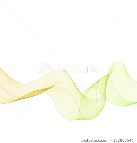 Horizontal wave of yellow-green lines on a white background. Eps 10 Horizontal wave of yellow-green lines on a white background. Eps 10 132063545
