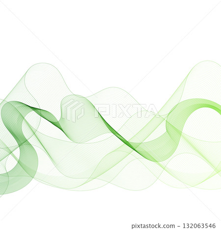 Horizontal wave of yellow-green lines on a white background. Eps 10 Horizontal wave of yellow-green lines on a white background. Eps 10 132063546