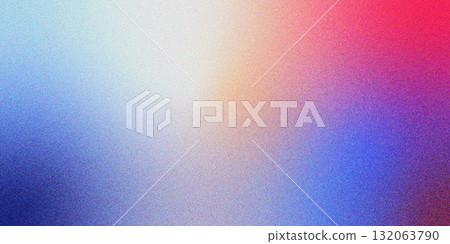 Vibrant Abstract Gradient with Grainy Texture vibrant blue red and white tones. 132063790