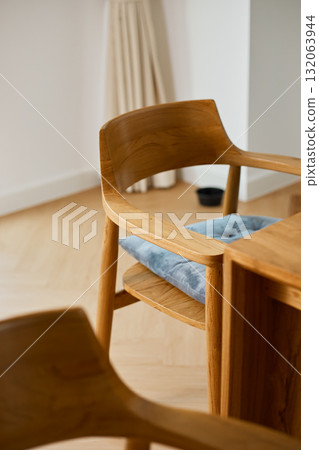 Close up wood modern design chairs Close up wood modern design chairs 132063944