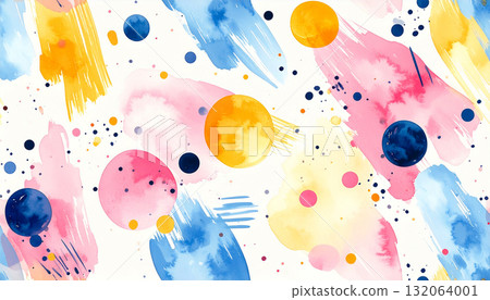 藝術彩繪圖案，水彩插圖背景 132064001