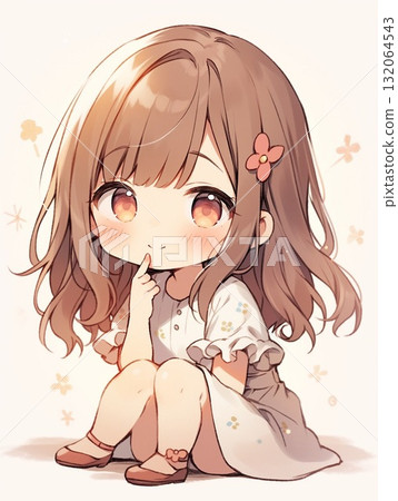 坐著的女孩 | 微型人物 坐著的女孩 | 微型人物 132064543