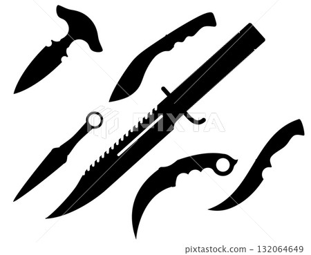 weapon knife black silhouette cartoon stock vector illustration weapon knife black silhouette cartoon stock vector illustration 132064649