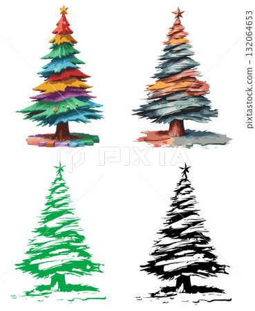 christmas and new year tree attribute for holiday stock vector illustration christmas and new year tree attribute for holiday stock vector illustration 132064653