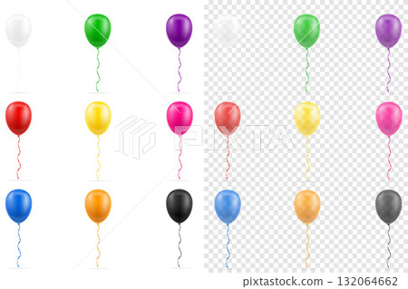 celebratory holiday balloons pumped helium vector illustration object icons celebratory holiday balloons pumped helium vector illustration object icons 132064662