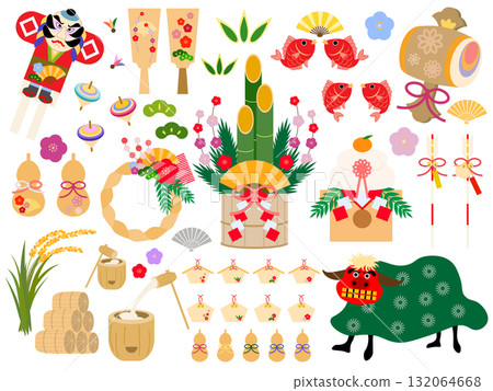 Simple New Year's material set (event 28) Simple New Year's material set (event 28) 132064668