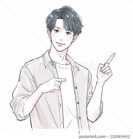 Illustration material of men and boys Illustration material of men and boys 132065402