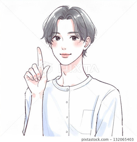 Illustration material of men and boys Illustration material of men and boys 132065403