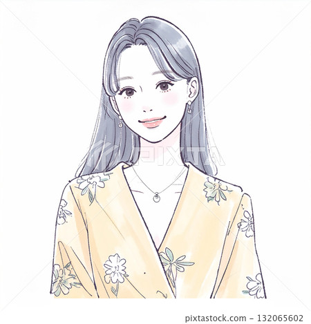 婦女和女孩插畫素材 婦女和女孩插畫素材 132065602