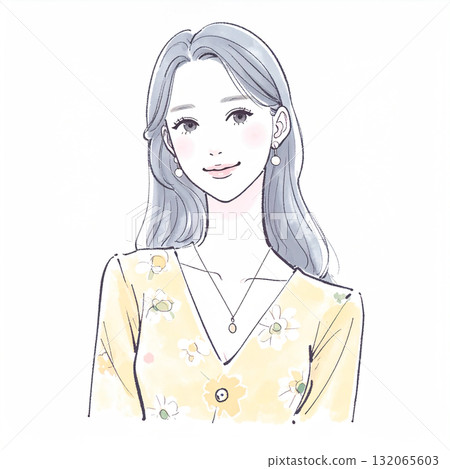 婦女和女孩插畫素材 婦女和女孩插畫素材 132065603