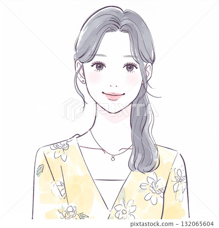 婦女和女孩插畫素材 婦女和女孩插畫素材 132065604