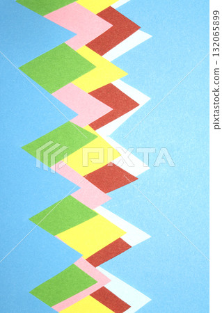 Simple Paper Card Primary Colour Triangle Mountains Jagged Geometric Shapes in Multicolour Rainbow Background Simple Paper Card Primary Colour Triangle Mountains Jagged Geometric Shapes in Multicolour Rainbow Background 132065899