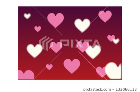 Cute heart background design (horizontal) 132066118