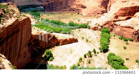 Surrounding Terrain, Cliffs, and Valley Canyon De Chelly Arizona 132066601