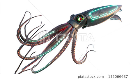 squid, isolated on a transparent background  132066687