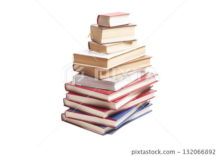 Books stack isolated on white background Books stack isolated on white background 132066892