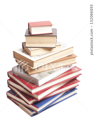 Books stack isolated on white background Books stack isolated on white background 132066893
