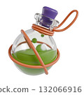 Halloween icon Bottle of poison 3D 132066916
