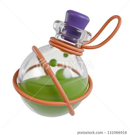 Halloween icon Bottle of poison 3D Halloween icon Bottle of poison 3D 132066916