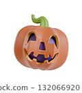Halloween icon Carved pumpkin 3D 132066920
