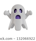 Halloween icon White ghost 3D 132066922