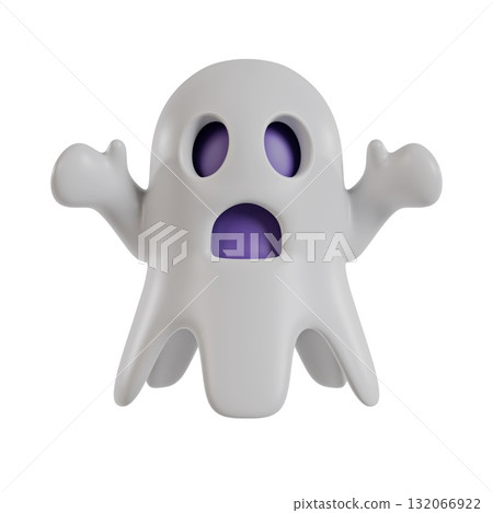 Halloween icon White ghost 3D Halloween icon White ghost 3D 132066922