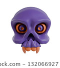 Halloween icon Skull 3D 132066927