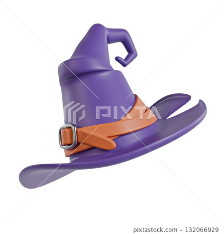 Halloween icon Witch hat 3D Halloween icon Witch hat 3D 132066929