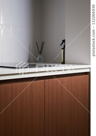close up image of a stylish kitchen counter 132066936