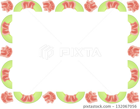 Prosciutto and melon frame 132067056