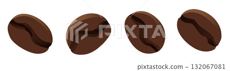 Coffee beans isolated. 132067081