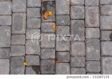 Top view of gray paving Top view of gray paving 132067135
