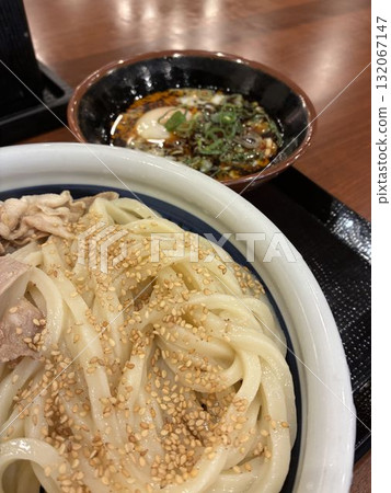 "Tasty Spicy Pork Dipping Soup Udon" at a restaurant specializing in udon 132067147